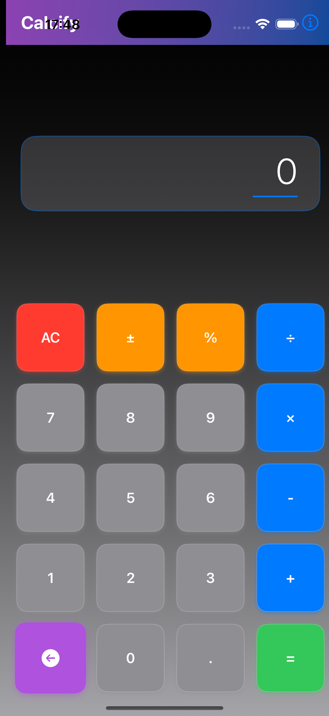Calculator Interface